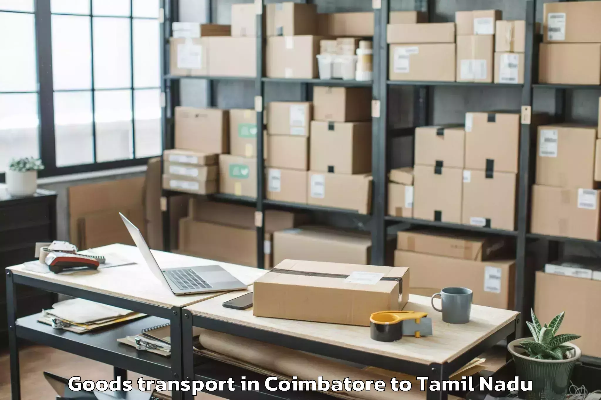 Top Coimbatore to Tiruppuvanam Goods Transport Available